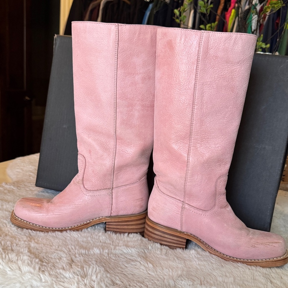 Frye Women's Pink Campus 14L Hardrock Leather 7.5 - Picture 10 of 16